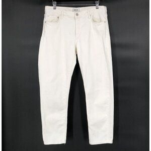 Agolde REVOLVE Women's Toni Slim Crop Straight Jeans Size 31 Radiate Off White